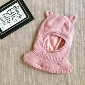H&M Balaclava Hat For Baby Girl In Powder Pink
